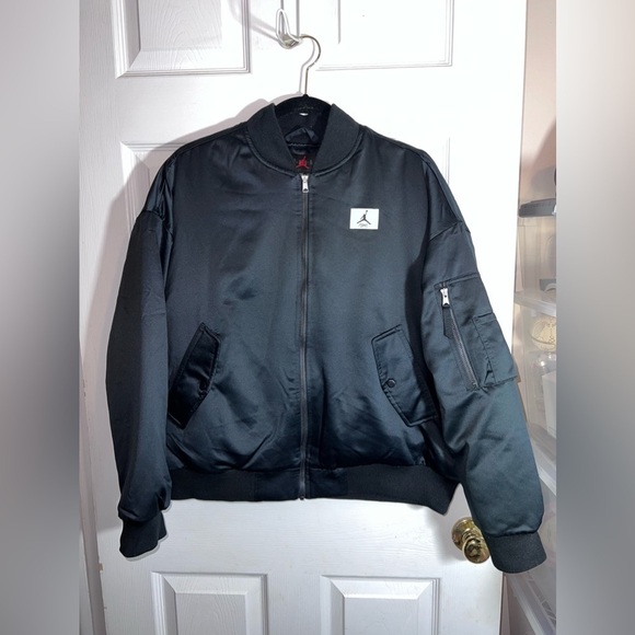 NWT JORDAN Flight Renegade Lost and Found Black Bomber Jacket Sz S - Picture 3 of 14
